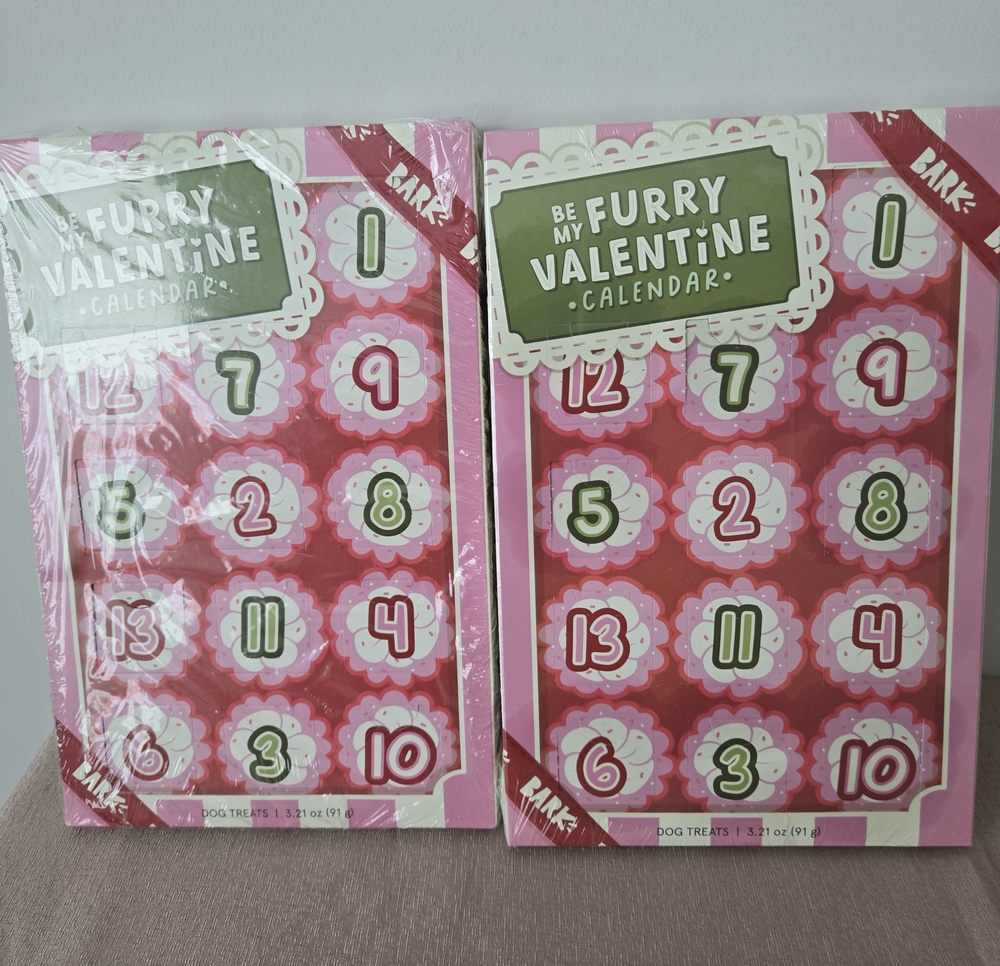 BARK “Be My Furry Valentine” Dog Treat Calendar – 2‑Pack (New) Exp 1/27